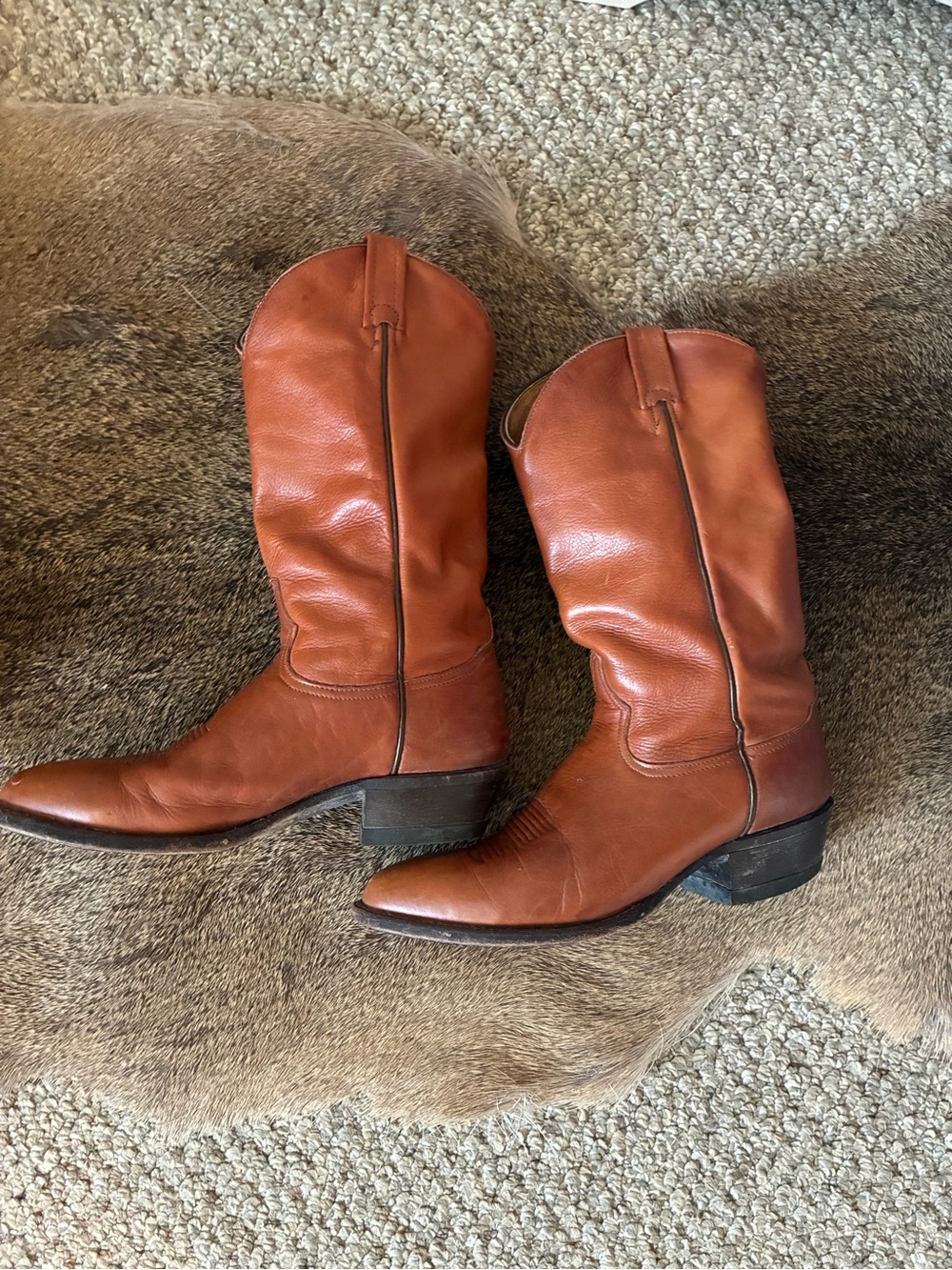 Vintage Tony Lama Round Toe Cowboy Boots Style 6150